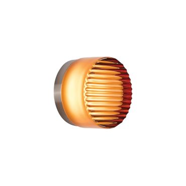 VK Lighting Glace - plafond/wandverlichting - Ø 13,5 x 8,5 cm - 5W dimbare LED incl. - amber