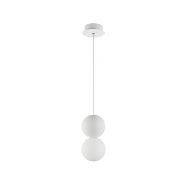 Nova Luce Zero - hanglamp - Ø 10 x 120 cm - wit