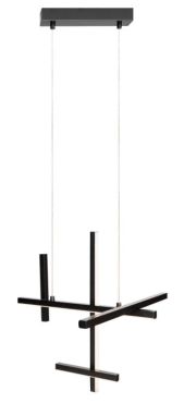 Maxlight Soho - hanglamp - 45,5 x 30 x 230 cm - 25W LED incl. - zwart