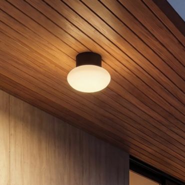 VK Lighting Lito - plafond/wandverlichting - Ø 16 x 16,3 cm - IP54 - antraciet