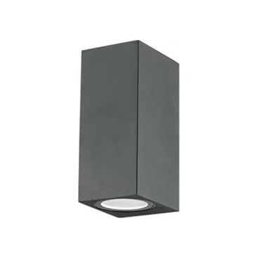 Nova Luce Nero - buiten wandverlichting - 6,7 x 8 x 15 cm - IP54 - donkergrijs