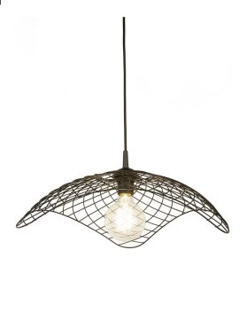 Searchlight Parachute - hanglamp - Ø 53 x 150 cm - zwart