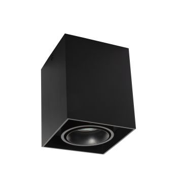 Nova Luce Rende - opbouwspot - 9,6 x 9,6 x 12 cm - zwart