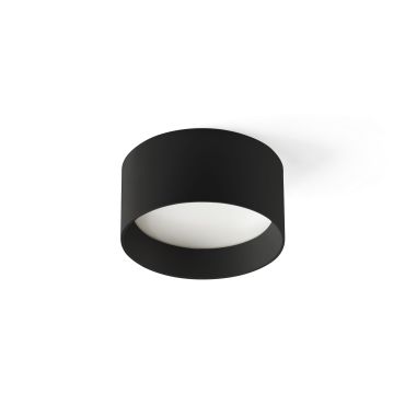 Faro Mizu - plafondlamp - Ø 14 x 7 cm - 15W LED incl. - mat zwart