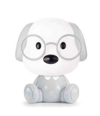 Zuma Line Animals hondje - tafellamp - 18 x 20 cm - 3W dimbare led incl. - grijs