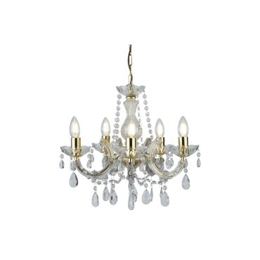 Searchlight Marie Therese - luster - Ø 48 x 100 cm - goud