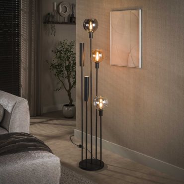 Vico Sfera Tricolore - vloerlamp - 175 cm - artic zwart