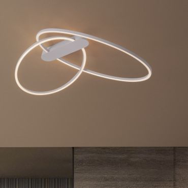 Nova Luce Kiklos - plafondlamp - Ø 72 x 30 cm - 42W dimbare LED incl. - zandwit