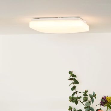 Lucide Otis - plafondverlichting - 28 x 28 x 6,5 cm - 20W LED incl.  - opaal