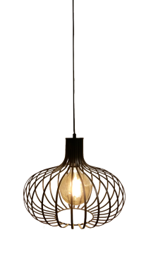 Artdelight Lauren - hanglamp - Ø 38 x 180 cm - zwart