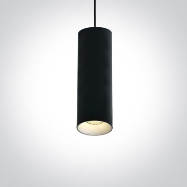 ONE Light Cylinder - hanglamp - Ø 7,5 x 224 cm - zwart