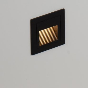 Nova Luce Polka - inbouw wandverlichting - 8,5 x 8,5 x 7,2 cm - 3W LED incl. - IP65 - zandzwart