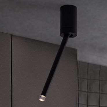 Nova Luce Ornos - plafondlamp - Ø 5 x 29,5 cm - 4W LED incl. - zandzwart