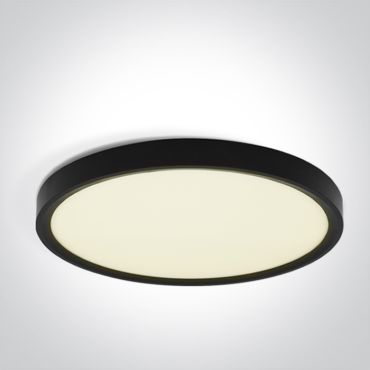 ONE Light Plafo - plafondverlichting - Ø 60 x 2,7 cm - 50W LED incl. - zwart