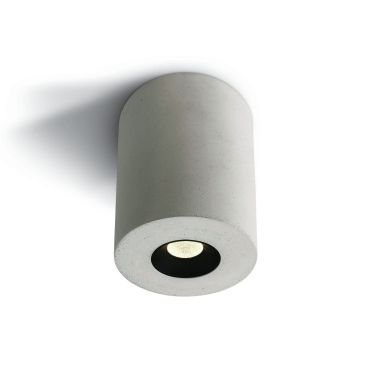 ONE Light COB Indoor Round Cylinders - plafondverlichting - Ø 7,5 x 11 cm - 4,5W LED incl. - wit beton