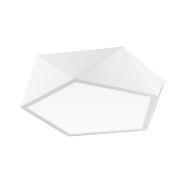 Nova Luce Darius - plafondverlichting - 40 x 40 x 10 cm - mat wit