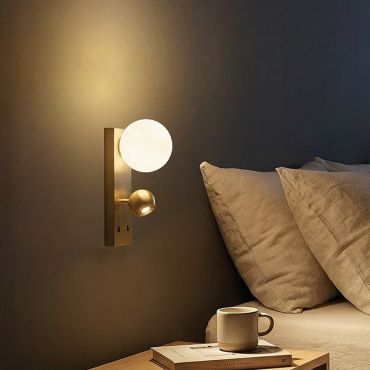 VK Lighting Aira - wandlamp - Ø 12,5 x 30,3 cm - 6W LED incl. - goud