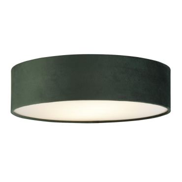 Searchlight Drum - plafondlamp - Ø 38 x 10 cm - groen