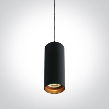 ONE Light Cylinder - hanglamp - Ø 6,8 x 146,5 cm - zwart