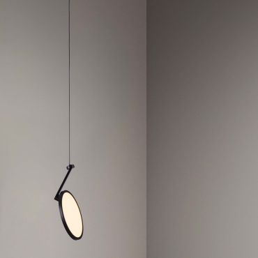Nova Luce Opi - hanglamp - Ø 20 x 260 cm - 14W LED incl. - zandzwart