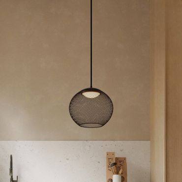 Nova Luce Kinetic - hanglamp - Ø 30 x 154 cm - 12W LED incl. - mat zwart