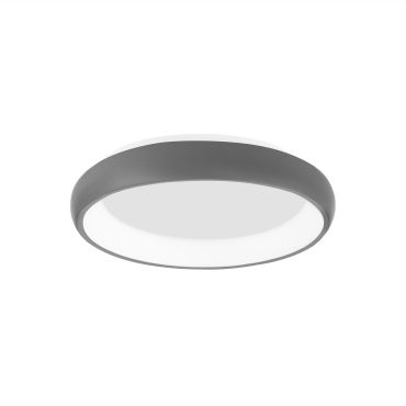 Nova Luce Albi - plafondverlichting - Ø 41 x 8,5 cm - 32W dimbare LED incl. - zand grijs