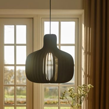 Nordlux Hazo 43 - hanglamp - Ø 43 x 243 cm - zwart