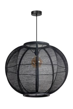 ETH Fabric - hanglamp - Ø 68 x 300 cm - zwart