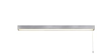 Searchlight Venti - spiegellamp met trekschakelaar - 90 x 5 cm - 26W LED incl. - IP44 - chroom