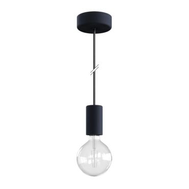 Creative Cables Eiva - buitenhanglamp met siliconen plafondbevestiging - Ø 12,5 x 164,5 cm - IP65 - steenkool zwart