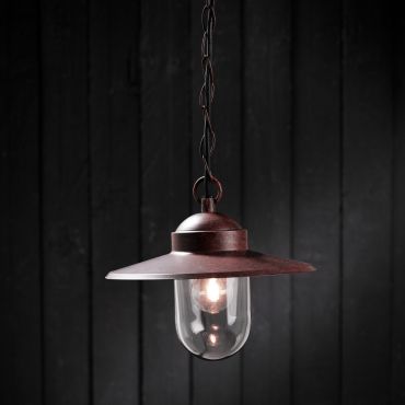 Nordlux Luxembourg - hanglamp - Ø 27,5 x 24 cm - IP33 - roestig