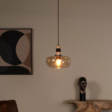 Lucide Ilona - hanglamp - Ø 30 x 162 cm - zwart