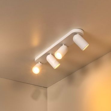 Lucide Punch - opbouwspot - 63 x 10 x 9,5 cm - wit