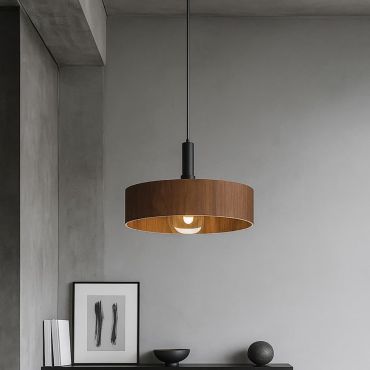 VK Lighting Halo - hanglamp - Ø 40 x 211,2 cm - walnoot