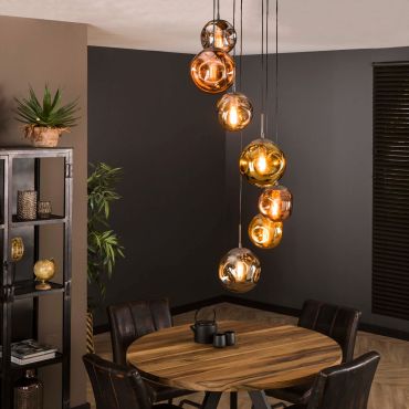 Vico Stellar - hanglamp - Ø 40 x 280 cm - oud zilver