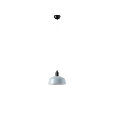 Faro Tatawin M - hanglamp - Ø 25 x 211,5 cm - satijnzwart en glanzend grijsblauw