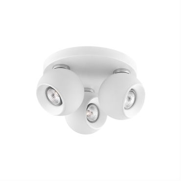 Nova Luce Tore - opbouwspot 3L - Ø 25 x 15 cm - mat wit