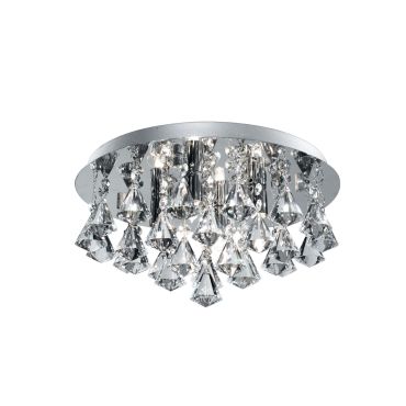 Searchlight Bathroom - plafondlamp badkamer - Ø 38 x 17,5 cm - IP44 - chroom