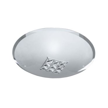 Searchlight Flush - wand/plafondlamp - Ø 30 x 10 cm - wit
