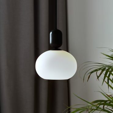 Nordlux Notti - hanglamp - Ø 20 x 223,8 cm - zwart en mokka