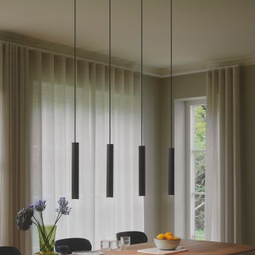 Nordlux Vico 4-rail - hanglamp - 115,5 x 5 x 170 cm - zwart