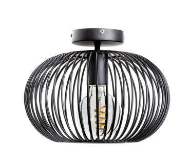ETH Wire - plafondlamp - Ø 30 x 23 cm - zwart