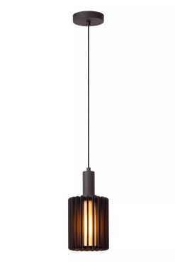 Lucide Lambres - hanglamp - Ø 15 x 164 cm - zwart