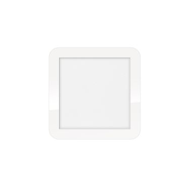 ETH Anne Square - plafondlamp - 22,5 x 2,7 x 22,5 cm - 3 stappen dimbaar - 12W LED incl. - IP44 - wit