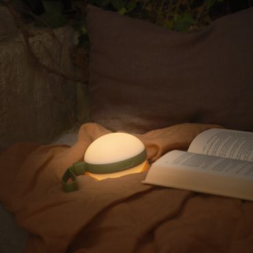Nordlux Bring To-Go 12 - draagbare lamp met oplaadbare batterij - 12 x 26 x 9,3 cm - 1W LED incl. - IP54 - wit en groen