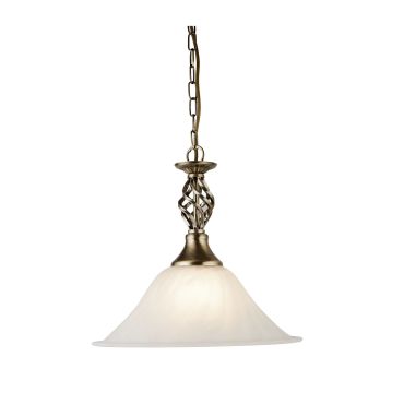 Searchlight Cameroon - hanglamp - Ø 33 x 81 cm - antiek messing