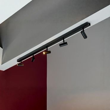 Nordlux Omari - opbouwspots  5L - 12 x 118 cm - 3 stappen dimmer - 5 x 3,2W LED incl. - zwart