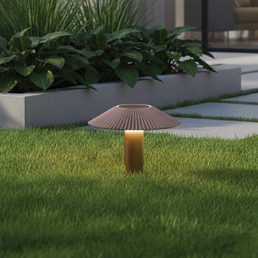 VK Lighting Amelie - tuinpaal - Ø 25 x 15 cm - 15W LED incl. - IP65 - bruin