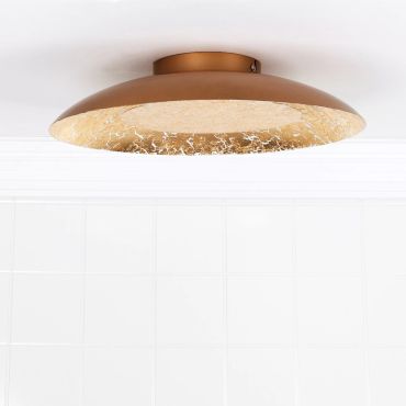 Lucide Foskal - plafondverlichting - Ø 34,5 x 7,3 cm - 12W LED incl. - messing