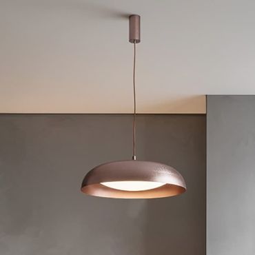 VK Lighting Enya - hanglamp - Ø 50 x 150 cm - 40W dimbare LED incl. - bruin